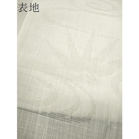 平和屋着物＊夏物 長襦袢 反物 着尺 流水萩楓紋紗 生成り色 麻 逸品 未