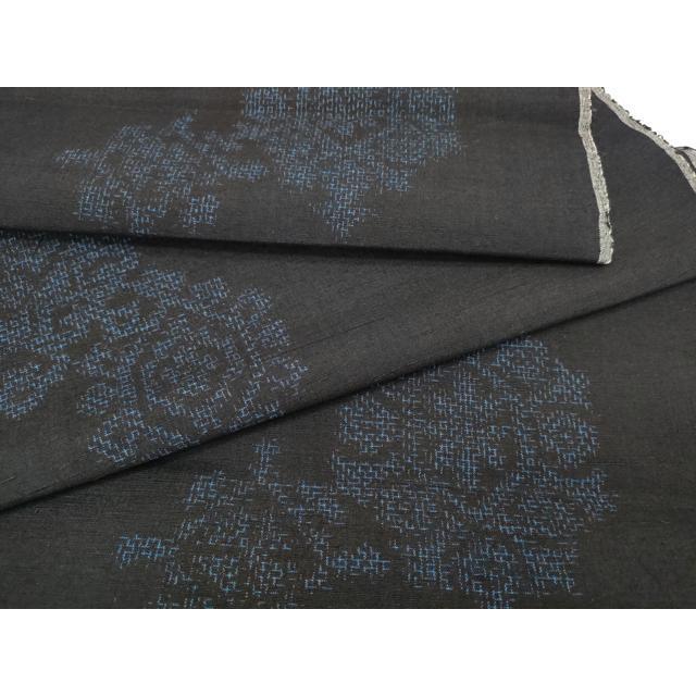 平和屋着物●結城紬　反物　着尺　変わり菱花文　証紙付き　逸品　未使用　DABA7827zzz