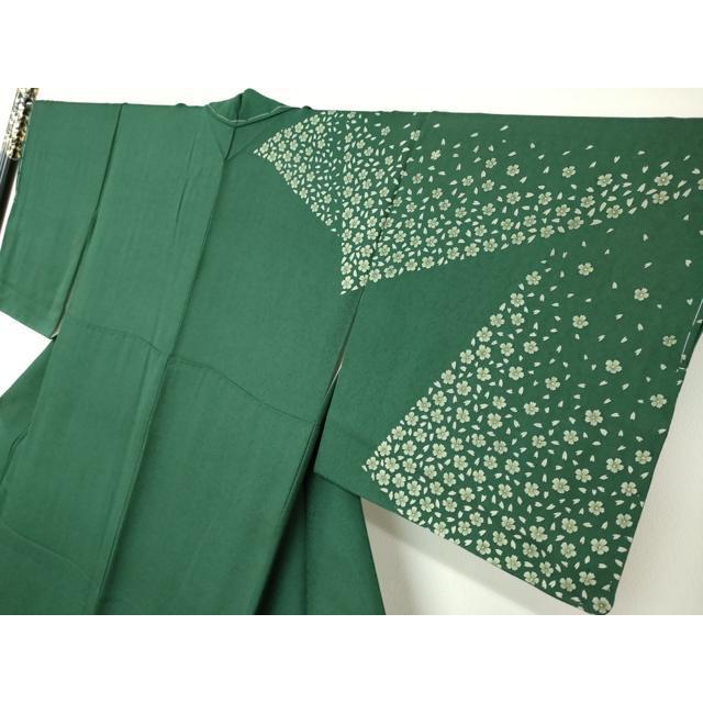 平和屋着物●東京友禅　菅有鬼一　訪問着　舞桜文　暈し染め　金彩　正絹　逸品　未使用　DABB0364ud