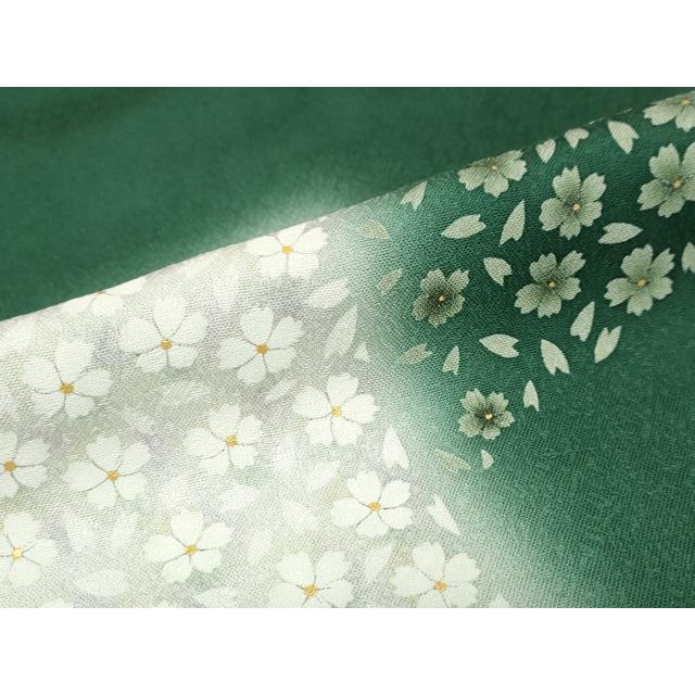 平和屋着物●東京友禅　菅有鬼一　訪問着　舞桜文　暈し染め　金彩　正絹　逸品　未使用　DABB0364ud