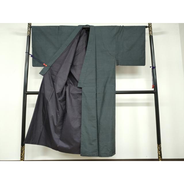 平和屋着物●男性　本場大島紬　アンサンブル　80亀甲　総詰め　正絹　逸品　DABB0424ud
