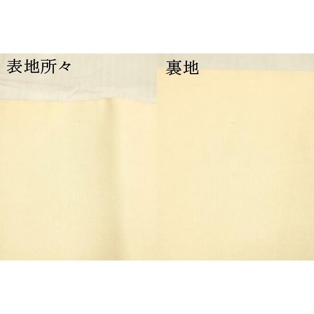 平和屋着物●塩瀬　九寸名古屋帯　手描き　枝花文　金彩　正絹　逸品　DABB3136cm