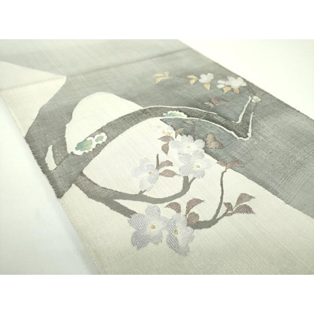 平和屋着物○太鼓柄袋帯 すくい織 枝桜 正絹 逸品 DABB4516ps : 平和屋