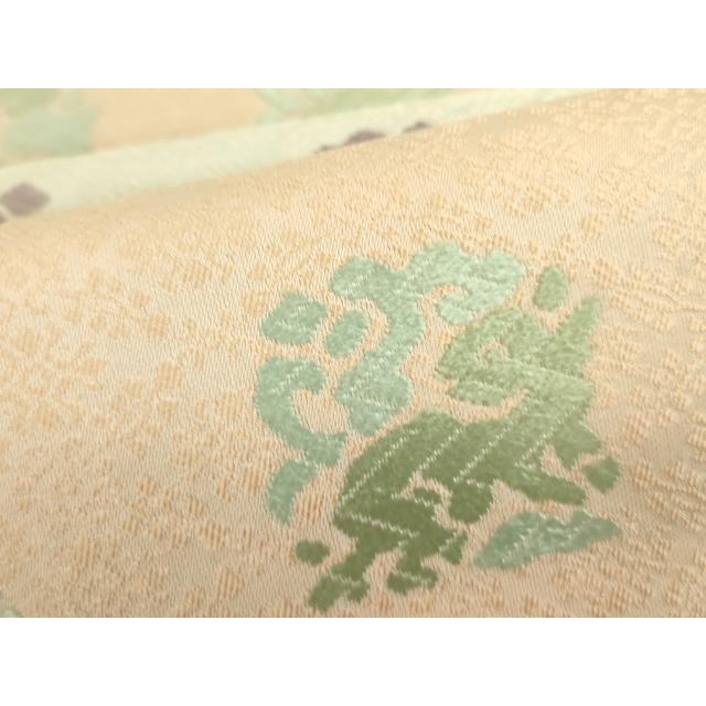 平和屋着物○西陣 六通柄袋帯 唐織 花兎文 正絹 逸品 未使用