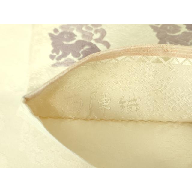 平和屋着物○西陣 六通柄袋帯 唐織 花兎文 正絹 逸品 未使用