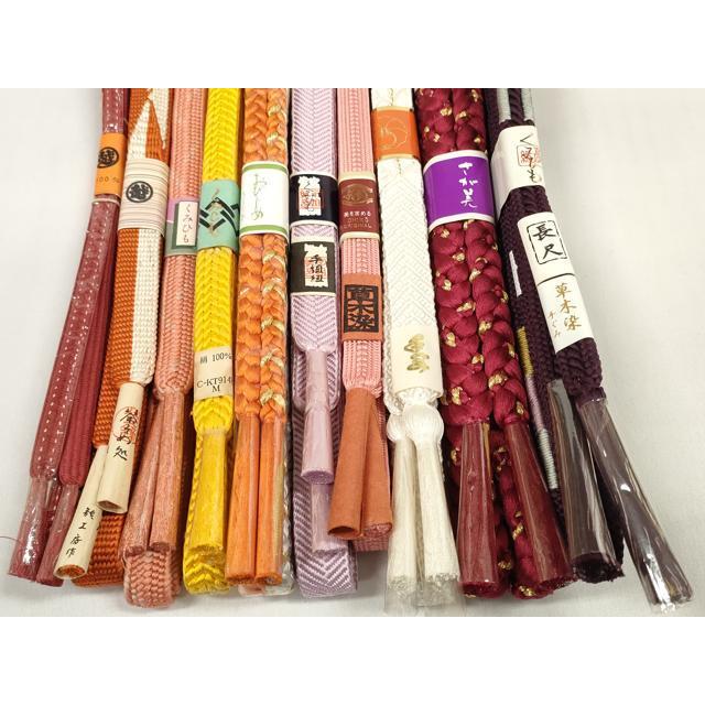 平和屋着物●和装小物　帯締め10本セット　唐組　御岳組　礼装用　草木染　さが美扱い　金糸　逸品　未使用　CABF7288ju 平和屋着物○和装小物 帯締め10本セット 手組紐 組紐 草木染 笹浪組