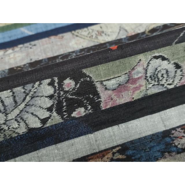 平和屋着物●小千谷紬　百柄　正絹　逸品　未使用　DABC2535ud_5