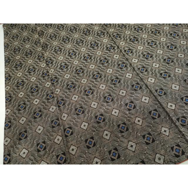 平和屋着物●本場大島紬　龍郷絣　菱文　正絹　逸品　DABC2615ud_3
