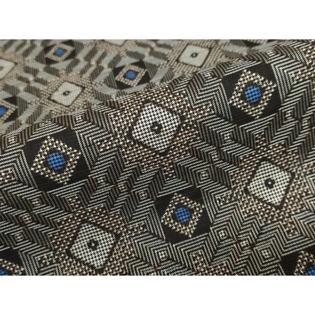 平和屋着物●本場大島紬　龍郷絣　菱文　正絹　逸品　DABC2615ud_5