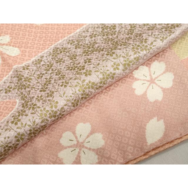 平和屋着物●長襦袢　無双仕立て　エ霞草花文　金彩　正絹　逸品　未使用　DABC2649ud 平和屋着物○長襦袢 無双仕立て エ霞草花文 金彩 正絹 逸品 未使用