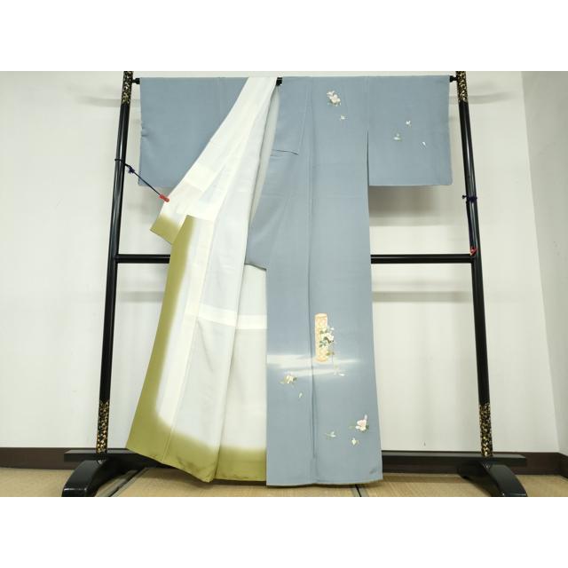 平和屋着物●本加賀友禅作家　南 克治　訪問着　飾花文　正絹　逸品　未使用　DABC2673ud_1