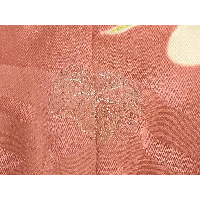 平和屋本店●アンティーク　大正ロマン　小振袖　二尺袖　駒刺繍　草花文　金彩　正絹　逸品　DABC2675ud