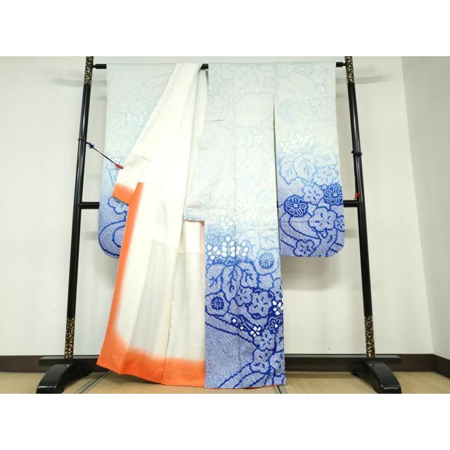 平和屋着物●豪華振袖　絞り　扇面草花文　正絹　逸品　DABC2587ud 平和屋着物○豪華振袖 絞り 扇面草花文 正絹 逸品 DABC2587ud 【公式通販】