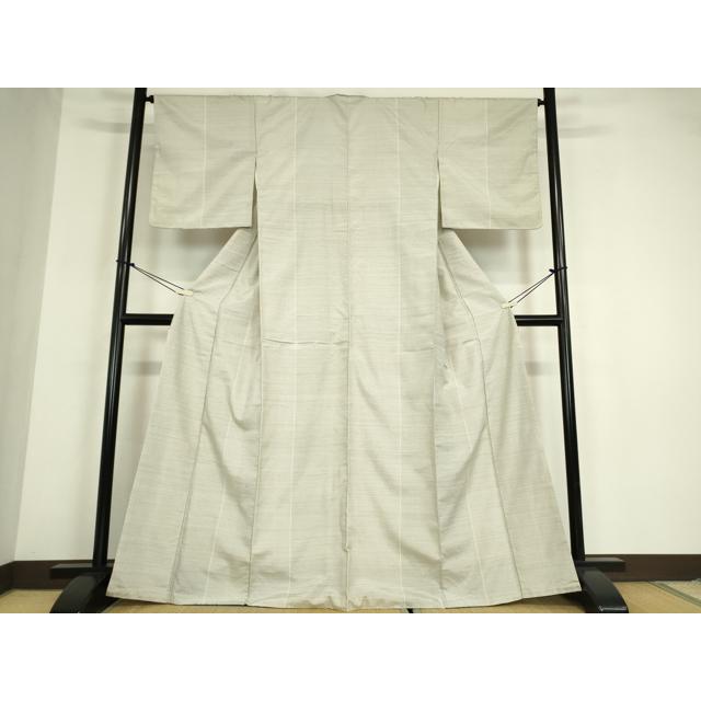平和屋着物●結城紬　間道　120亀甲　正絹　逸品　DABC3055az_1