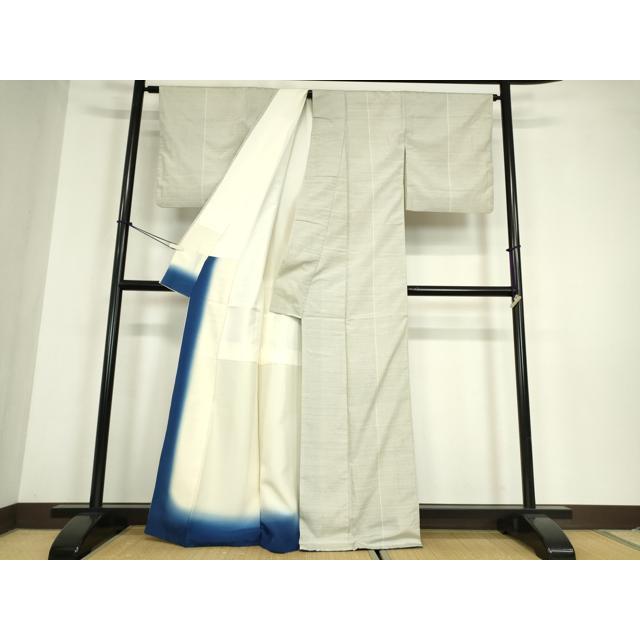 平和屋着物●結城紬　間道　120亀甲　正絹　逸品　DABC3055az 平和屋着物○結城紬 間道 120亀甲 正絹 逸品 DABC3055az : 平和屋