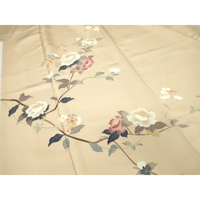 平和屋着物●本加賀友禅作家　金丸充夫　訪問着　枝花文　正絹　逸品　DABC3056az_4