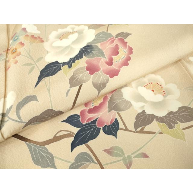 平和屋着物●本加賀友禅作家　金丸充夫　訪問着　枝花文　正絹　逸品　DABC3056az_5