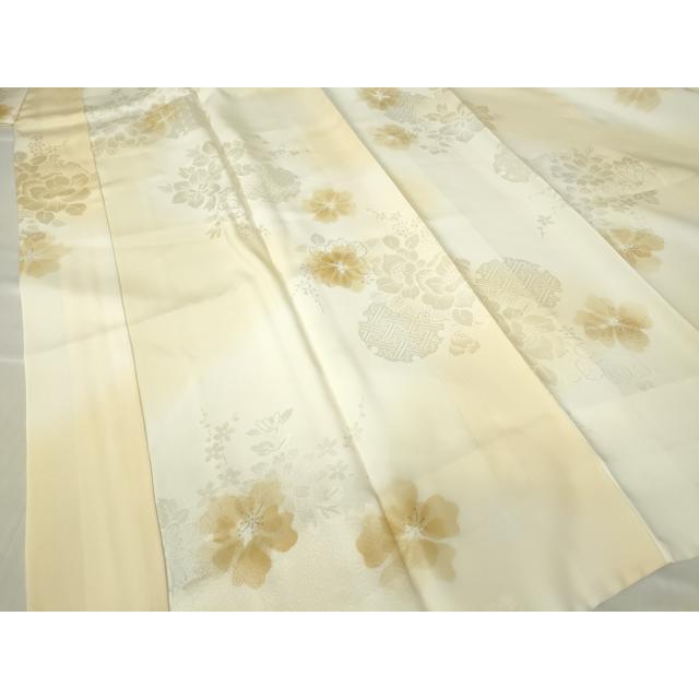 平和屋着物○長襦袢 袷 雪輪花文 暈し染め さが美扱い 正絹 逸品 未 
