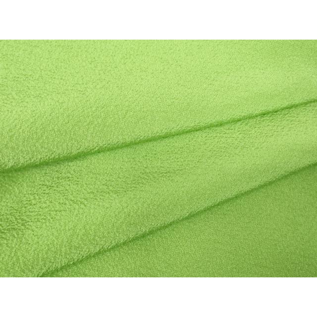 平和屋着物●上質な色無地　萌黄色　正絹　逸品　DABC3278az