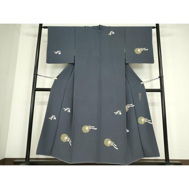 平和屋着物●世界的人形師　辻村寿三郎　ジュサブロー　訪問着　雪輪兎　正絹　逸品　DABC3655az
