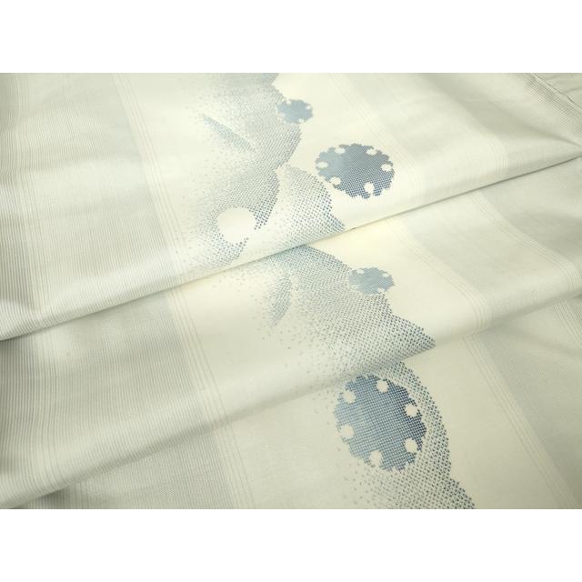 平和屋着物●本場大島紬　白大島　9マルキ　雪輪間道　正絹　逸品　DABC3658az 平和屋着物○本場大島紬 白大島 9マルキ 雪輪間道 正絹 逸品