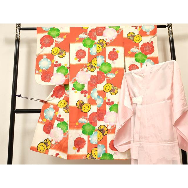 平和屋着物[]七五三 女の子 7歳 祝着 四つ身 長襦袢(無双仕立て