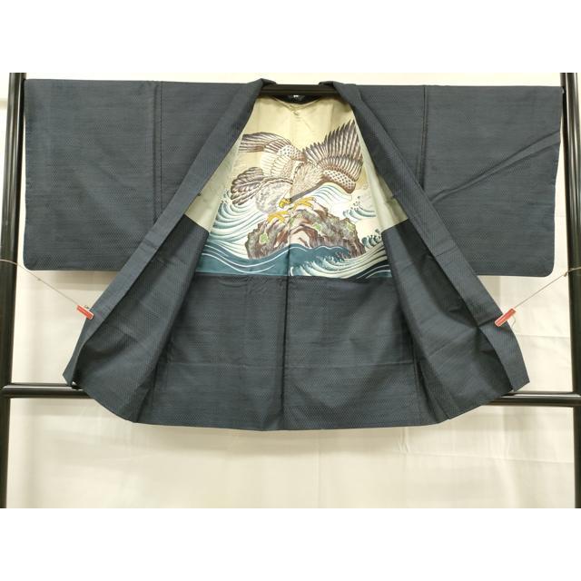 平和屋着物□男性 本場大島紬 アンサンブル 亀甲柄 正絹 逸品