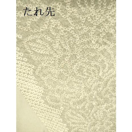 平和屋着物●名門　藤娘きぬたや・総絞り　九寸名古屋帯　総絞り　草花　三越扱い　正絹　逸品　DABD0056op_6