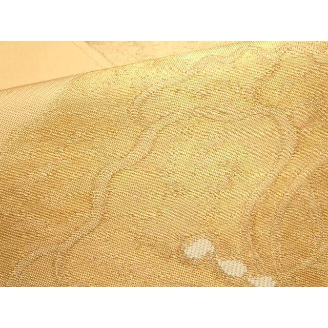 平和屋着物○三風魯・堀江三郎 六通柄 本袋帯 舞花 金糸 正絹 逸品
