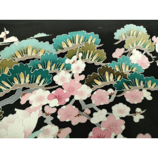 平和屋着物●本場加賀友禅作家　森田耕三　黒留袖　四季の花　正絹　逸品　未使用　DABD1042ps_5