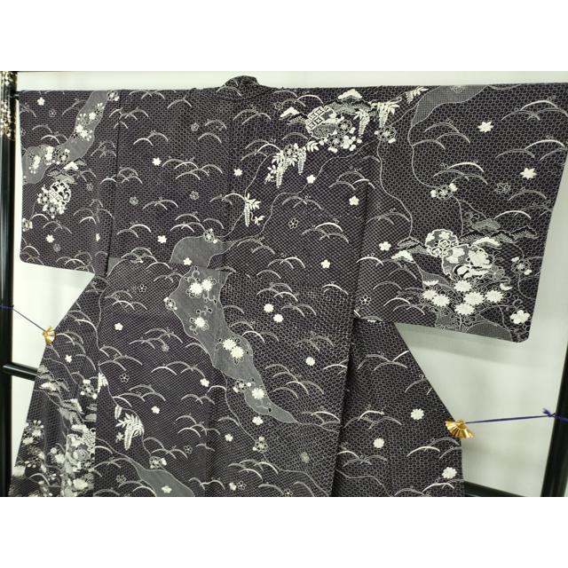 平和屋着物●最高級　中国三大刺繍　スワトウ刺繍　汕頭刺繍　総刺繍　訪問着　雪輪宝尽くし花文　正絹　逸品　DABD1855ps_3