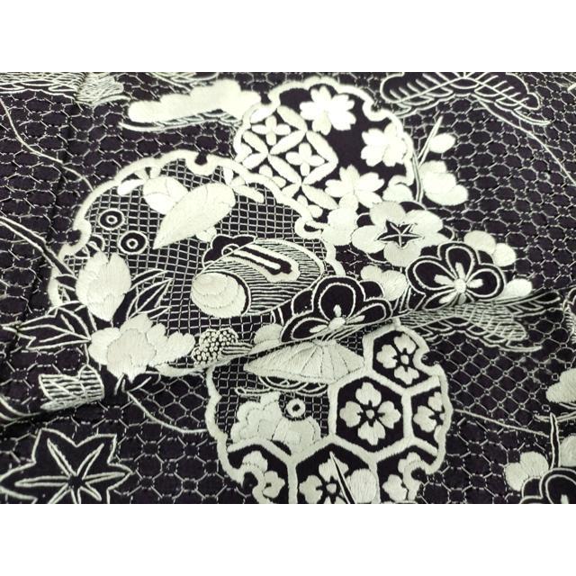 平和屋着物●最高級　中国三大刺繍　スワトウ刺繍　汕頭刺繍　総刺繍　訪問着　雪輪宝尽くし花文　正絹　逸品　DABD1855ps_6