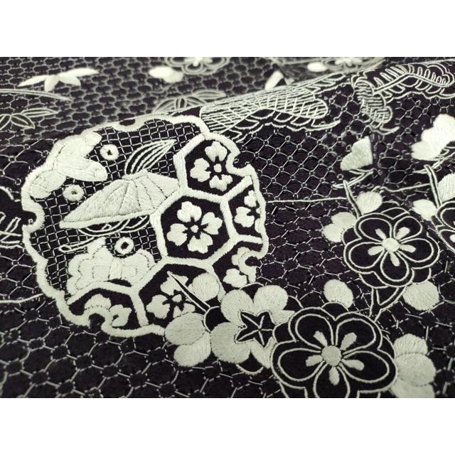 平和屋着物●最高級　中国三大刺繍　スワトウ刺繍　汕頭刺繍　総刺繍　訪問着　雪輪宝尽くし花文　正絹　逸品　DABD1855ps_8