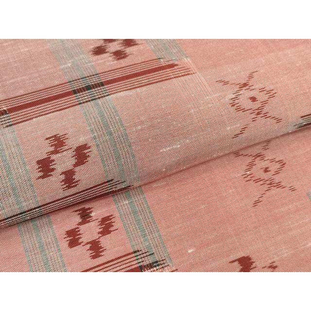 平和屋着物●本場琉球絣　反物　着尺　手織　絣絵　大城栄一作　証紙付き　逸品　未使用　DABD7327zzz