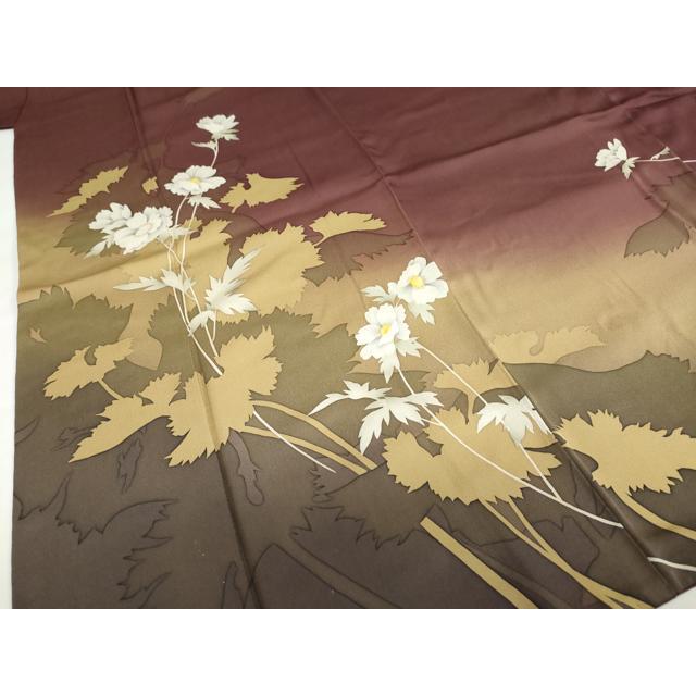 平和屋着物○京の匠日展作家 丹下雄介 訪問着 草花文 シルエット 暈し