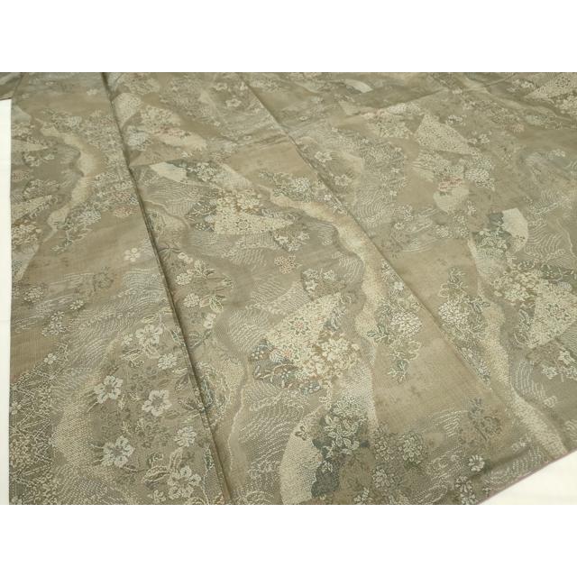 平和屋着物●本場大島紬　9マルキ　正倉院花文　さが美扱い　正絹　逸品　DABE4039az