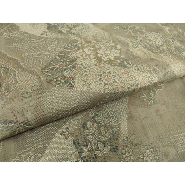 平和屋着物●本場大島紬　9マルキ　正倉院花文　さが美扱い　正絹　逸品　DABE4039az
