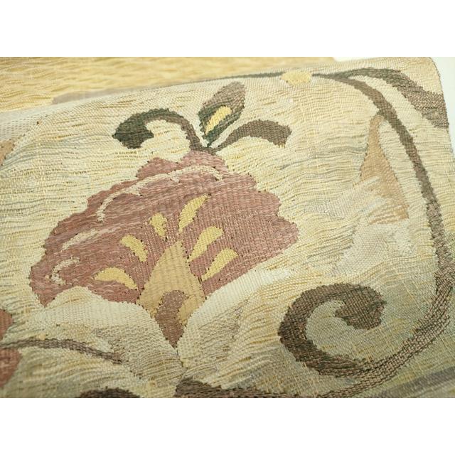 平和屋着物▽袋帯　スリーシーズン　春夏秋　すくい織　更紗花文　金糸　正絹　逸品　DABE5036ps_3