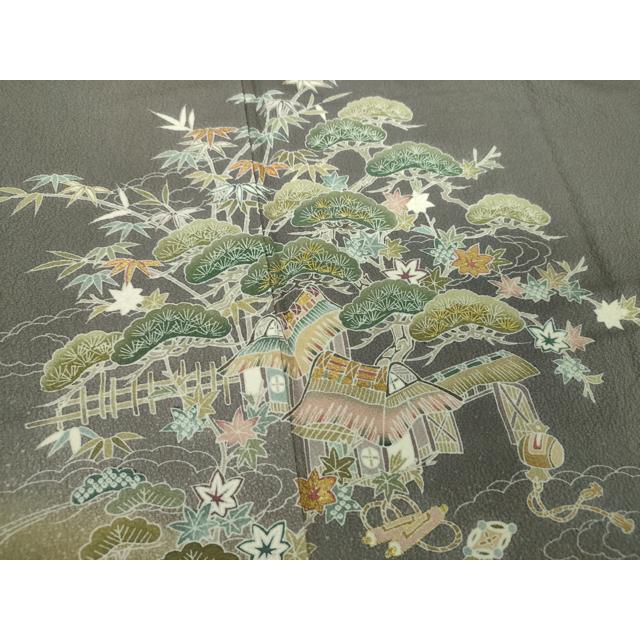 平和屋着物●訪問着　刺繍　立波風景文　宝尽くし　暈し染め　金彩　松坂屋扱い　正絹　逸品　DABE5432ps_5