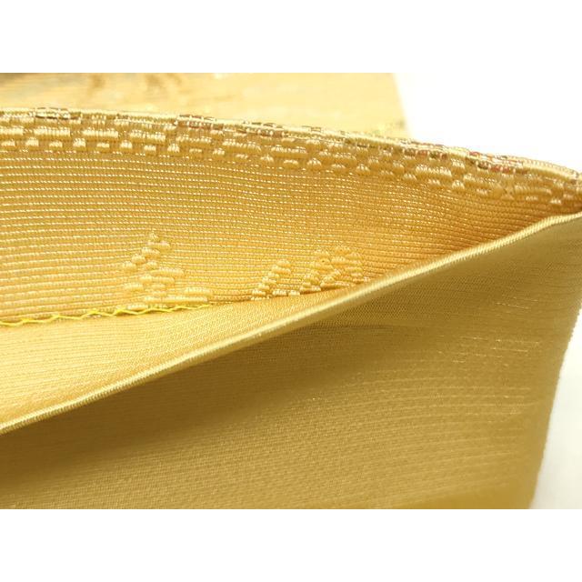 平和屋本店▼佐賀錦　六通柄袋帯　手織　金華山織　吉祥文　本金箔　正絹　逸品　DABE9162sf