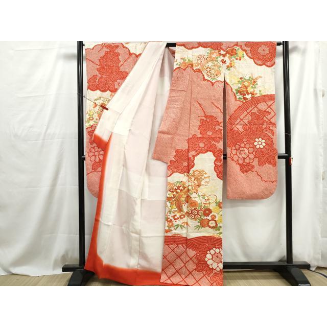 平和屋着物□豪華振袖 総絞り 駒刺繍 鼓花文 正絹 逸品 DABG4888qa
