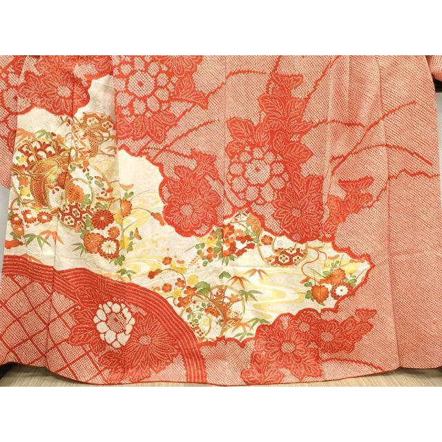平和屋着物□豪華振袖 総絞り 駒刺繍 鼓花文 正絹 逸品 DABG4888qa
