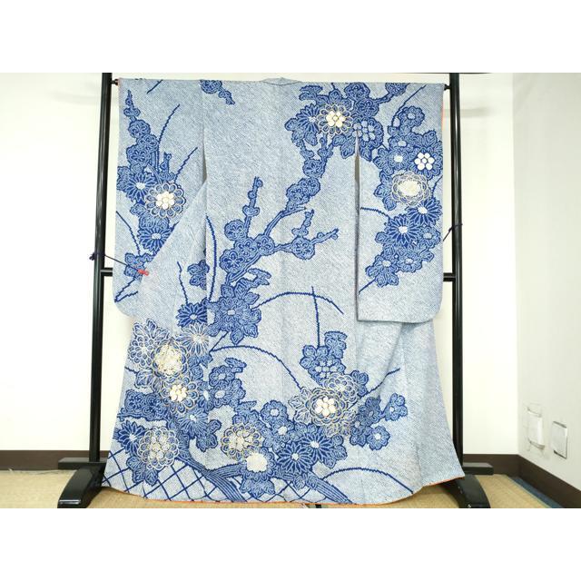平和屋着物○豪華振袖 駒刺繍 総絞り 籬菊文 正絹 逸品 DABH0157op