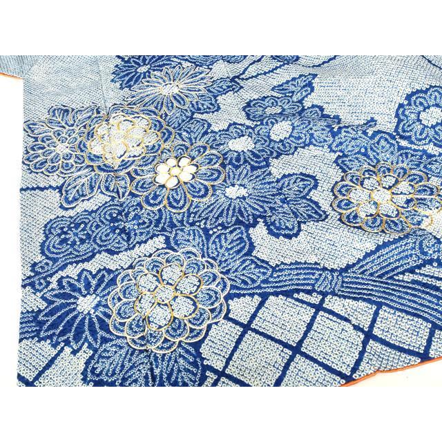 平和屋着物○豪華振袖 駒刺繍 総絞り 籬菊文 正絹 逸品 DABH0157op