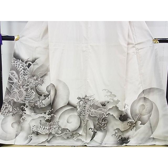 平和屋着物●本場縞大島紬　縞　ロング丈　正絹　逸品　CABD0244ut 平和屋着物○極上 本場縞大島紬 縞格子 古代染色純植物染 ふくぎ
