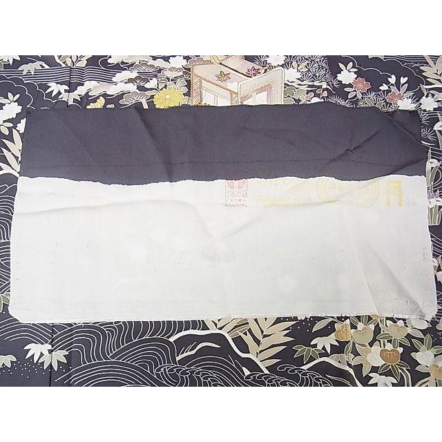 平和屋本店□極上 訪問着 駒刺繍 御所車立波花文 金彩 羊羹色