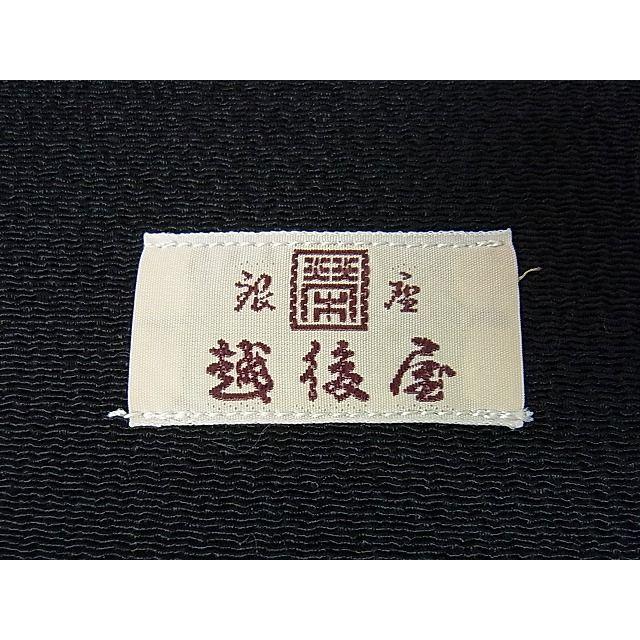 平和屋本店●極上　九寸名古屋帯　銀座越後屋　駒刺繍　型染　風景吉祥花文　鬼しぼ縮緬　黒地　逸品　未使用　DZAA1251kh4 平和屋本店○極上 九寸名古屋帯 銀座越後屋 駒刺繍 型染 風景吉祥花文