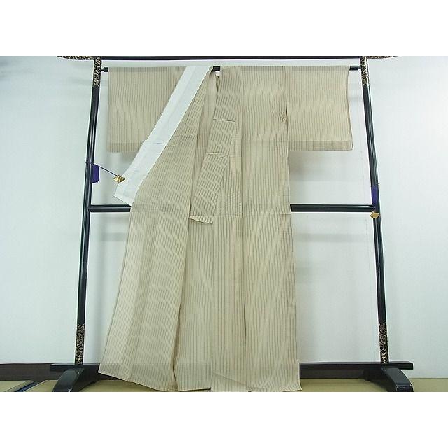 平和屋本店■極上　夏物　本塩沢　夏塩沢　縞　星野謹製　証紙付き　逸品　DZAA1936kh4 平和屋本店□極上 夏物 本塩沢 夏塩沢 縞 星野謹製 証紙付き 逸品