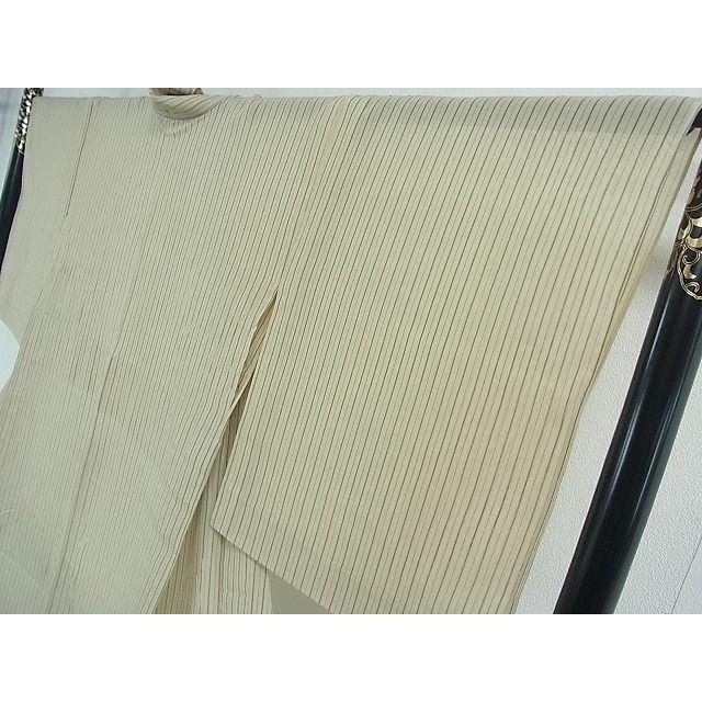 平和屋本店□極上 夏物 本塩沢 夏塩沢 縞 星野謹製 証紙付き 逸品