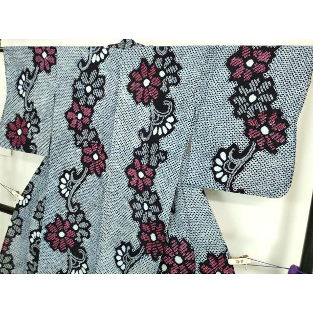 平和屋本店□極上 夏物 浴衣 有松鳴海絞り 花唐草文 綿 逸品  